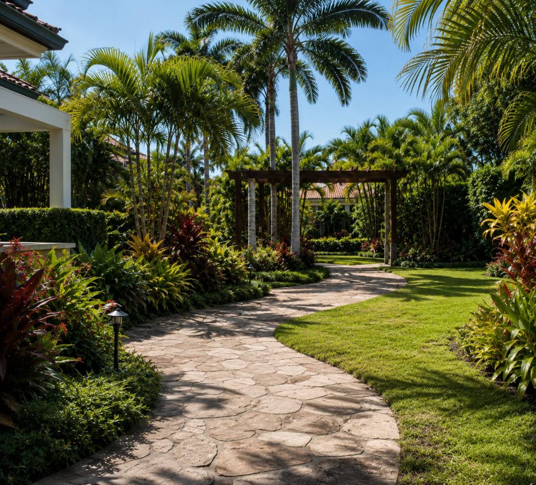 Renovación de jardín con siembra tropical